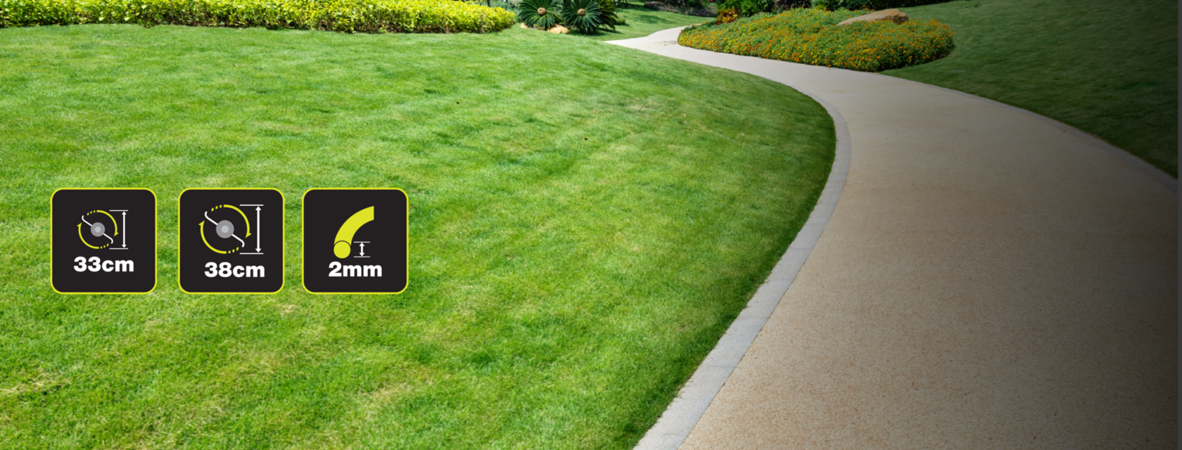 Adjustable cutting path width