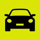 Icon: black car on hyper green background